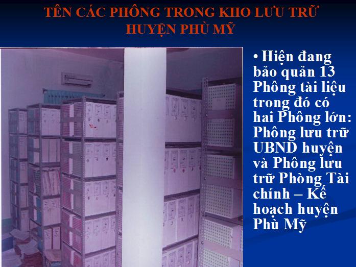 30 BÌNH ĐỊNH TỔ CHỨC LƯU TRỮ CẤP HUYỆN